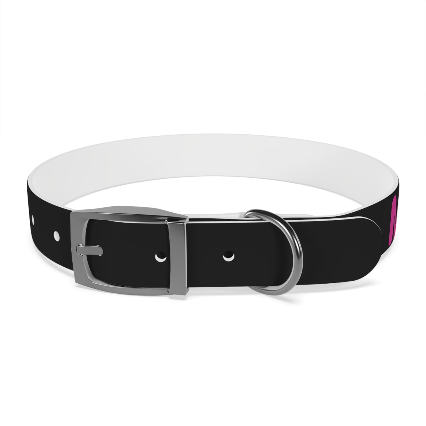 Making The Rounds Black With Pink Dog Collar