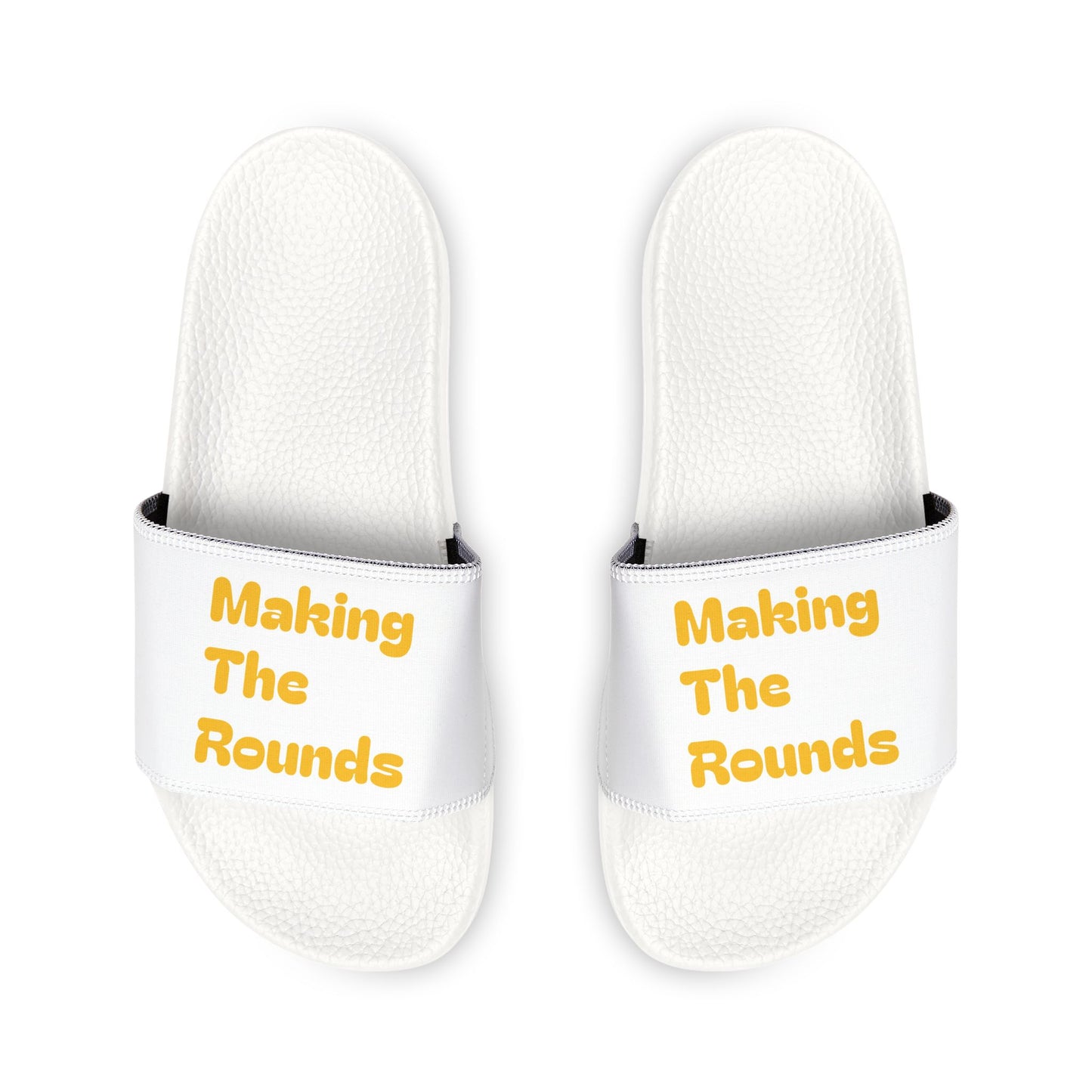 Making The Rounds Yellow Men's Removable-Strap Sandals