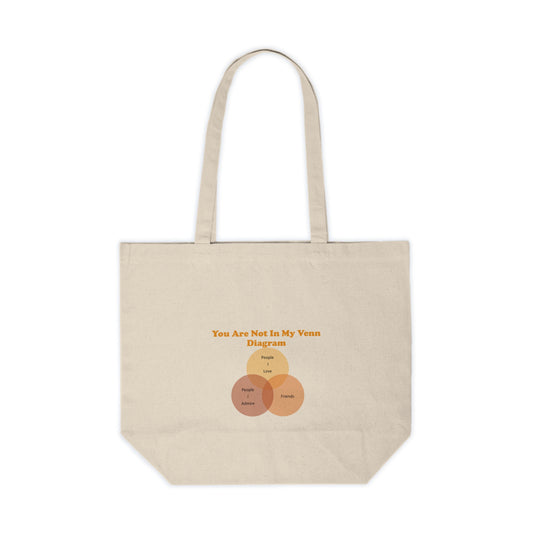 You Are Not In My Venn Diagram [Orange] Canvas Shopping Tote