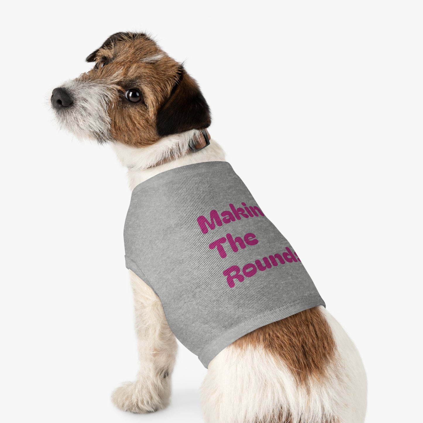 Making The Rounds Pink Pet Tank Top