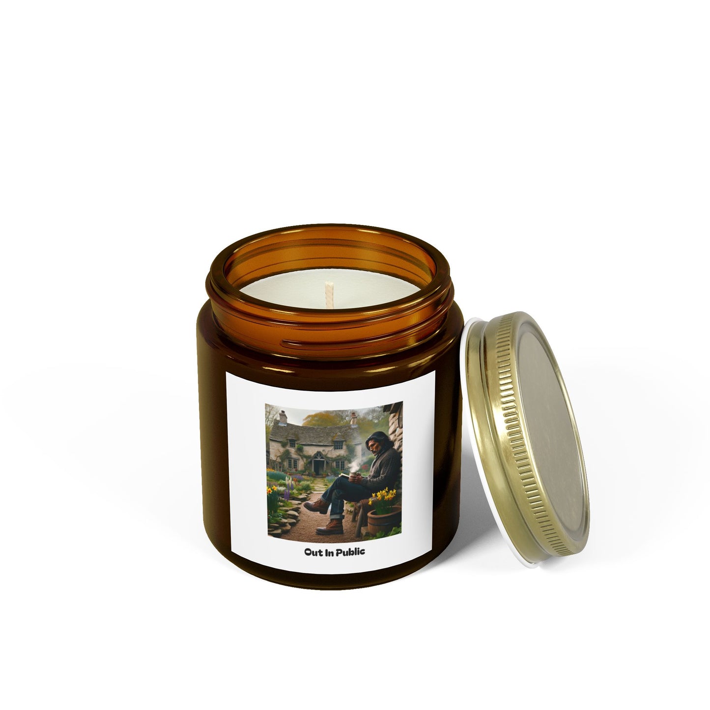 Out In Public Scented Candles, Coconut Apricot Wax (4oz, 9oz)