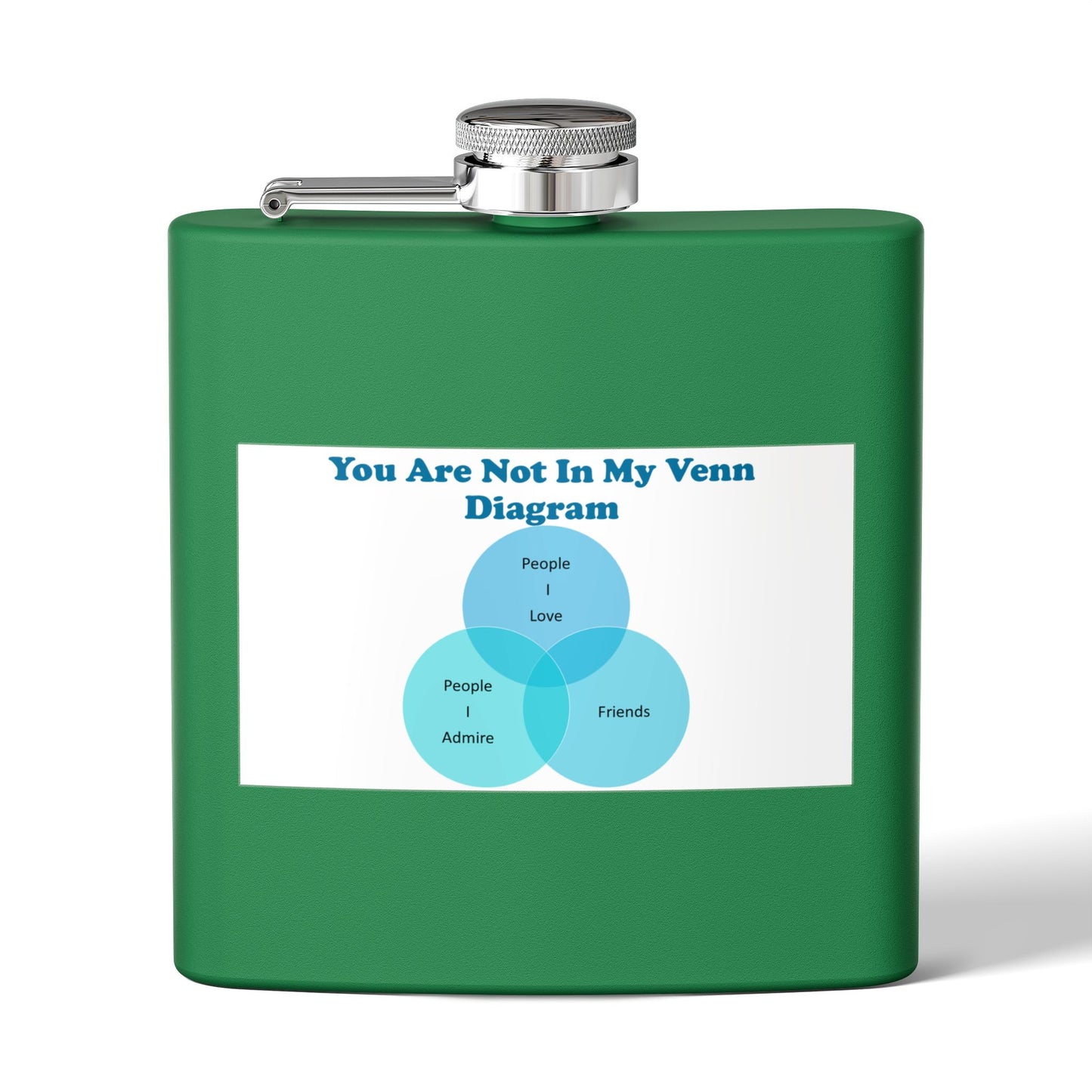 Venn Diagram Flask — "You Are Not In My Venn Diagram" 6oz Stainless Steel Hip Flask