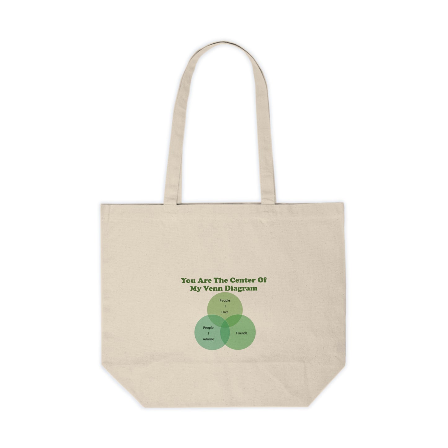 You Are The Center Of My Venn Diagram [Green] Canvas Shopping Tote