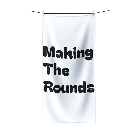 Making The Rounds Black Polycotton Towel