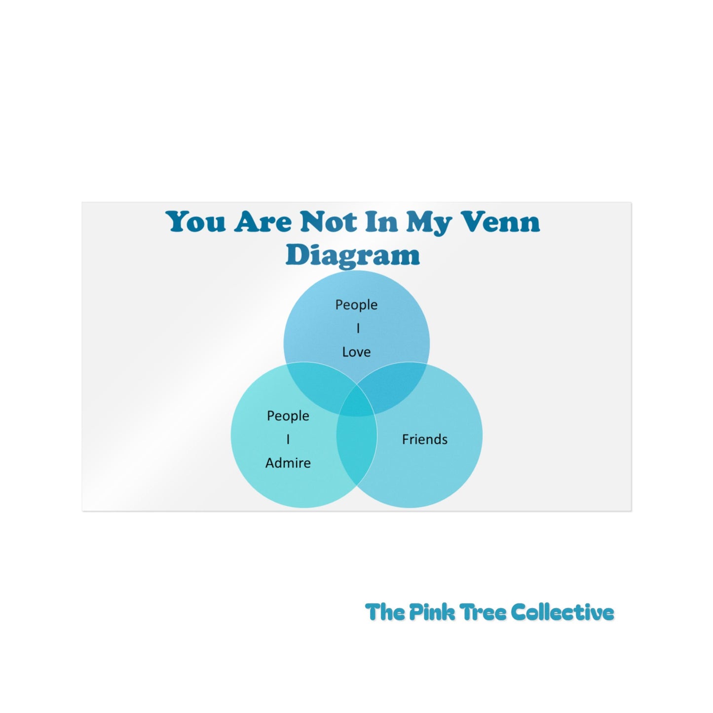 You Are Not In My Venn Diagram [Blue] Die-Cut Stickers, (DTF)