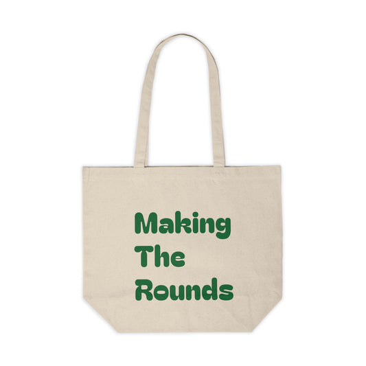 Making The Rounds [Green] Canvas Shopping Tote