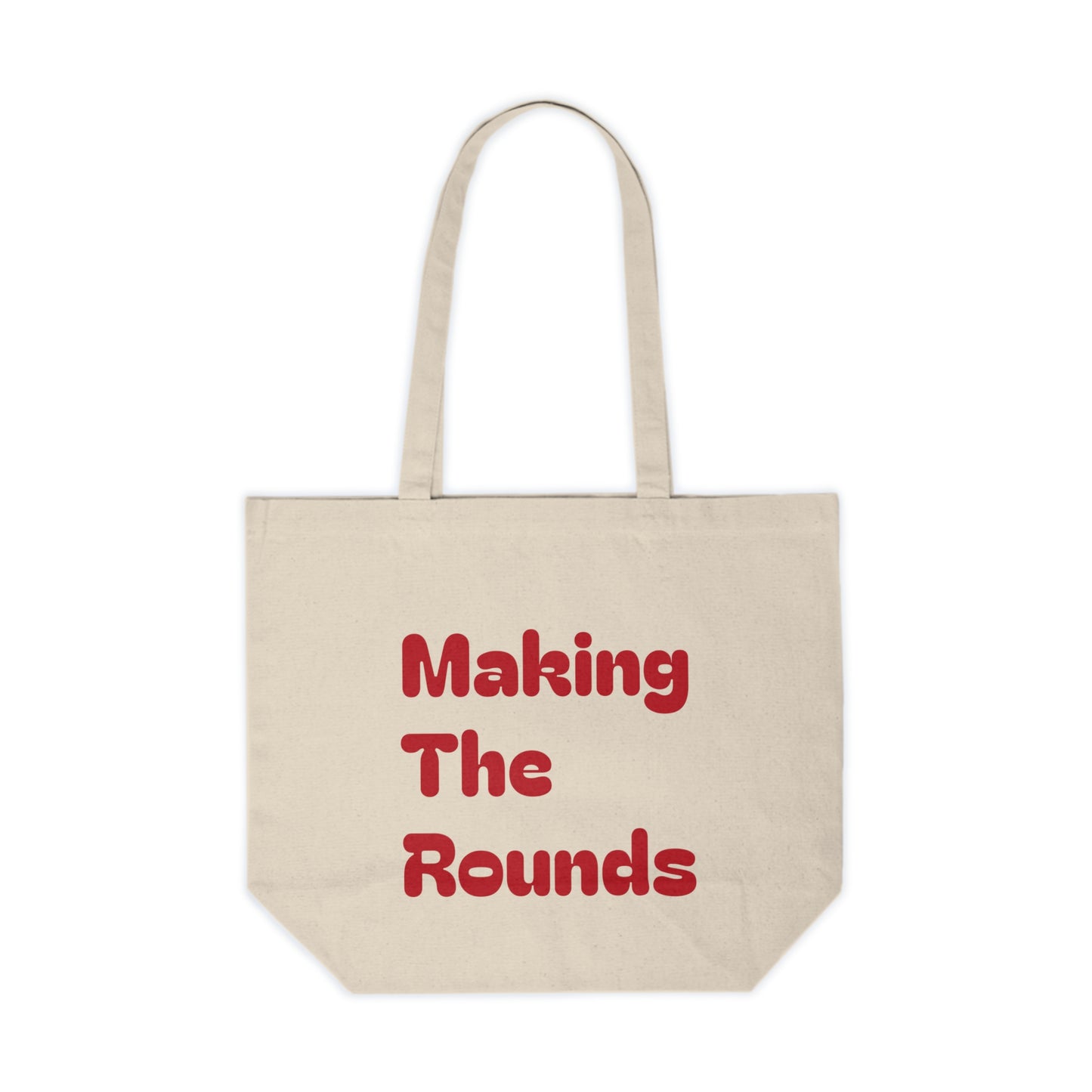 Making The Rounds [Red] Canvas Shopping Tote