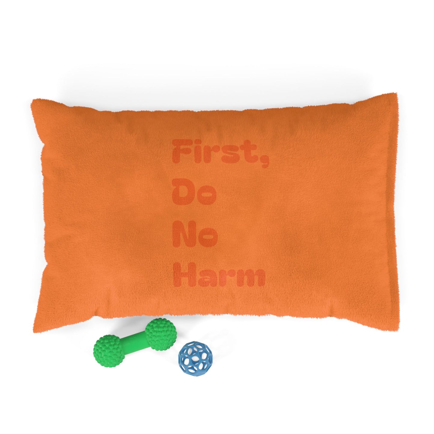 First Do No Harm light orange / dark orange Pet Bed