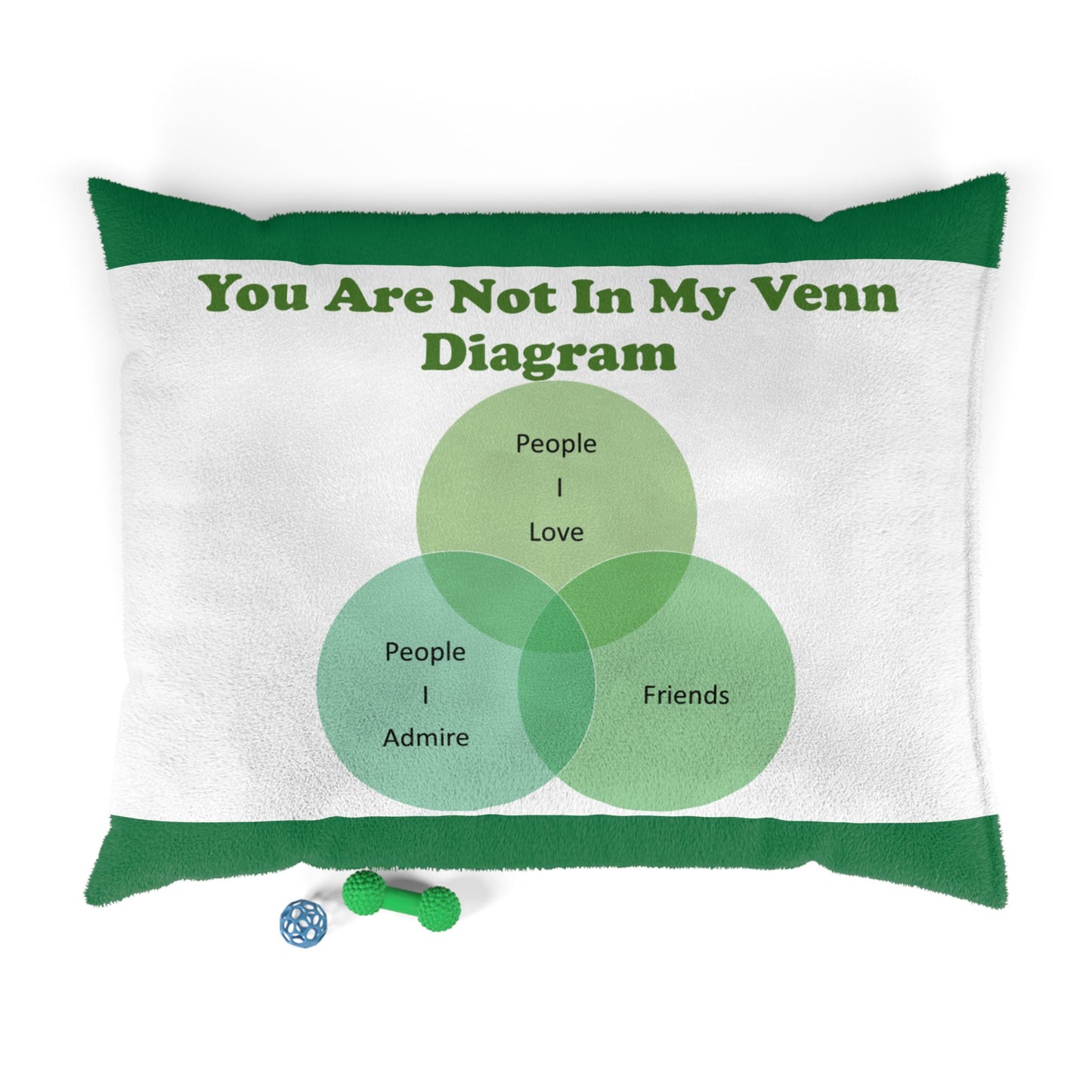 You Are Not In My Venn Diagram Green Pet Bed