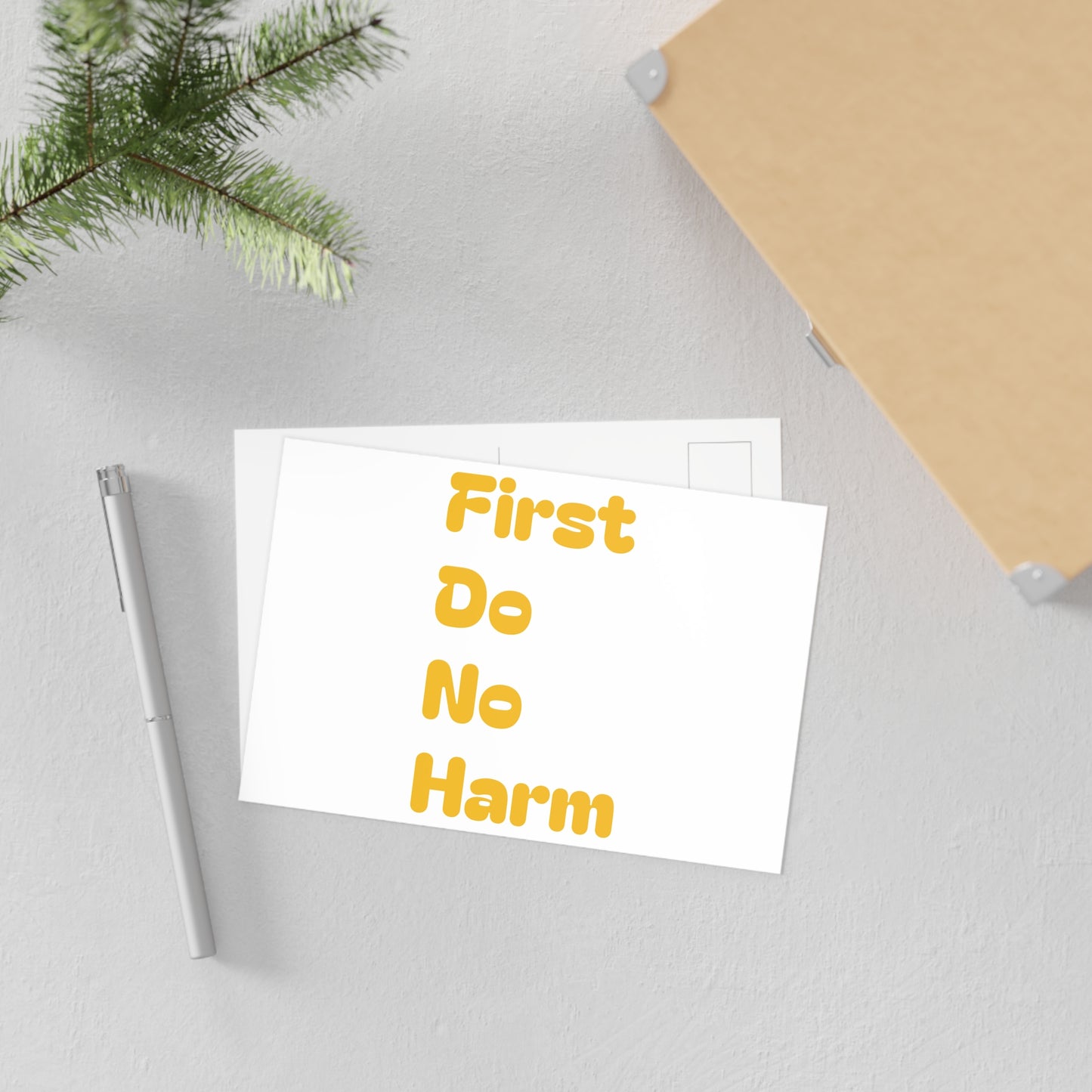 First Do No Harm Yellow Fine Art Postcards