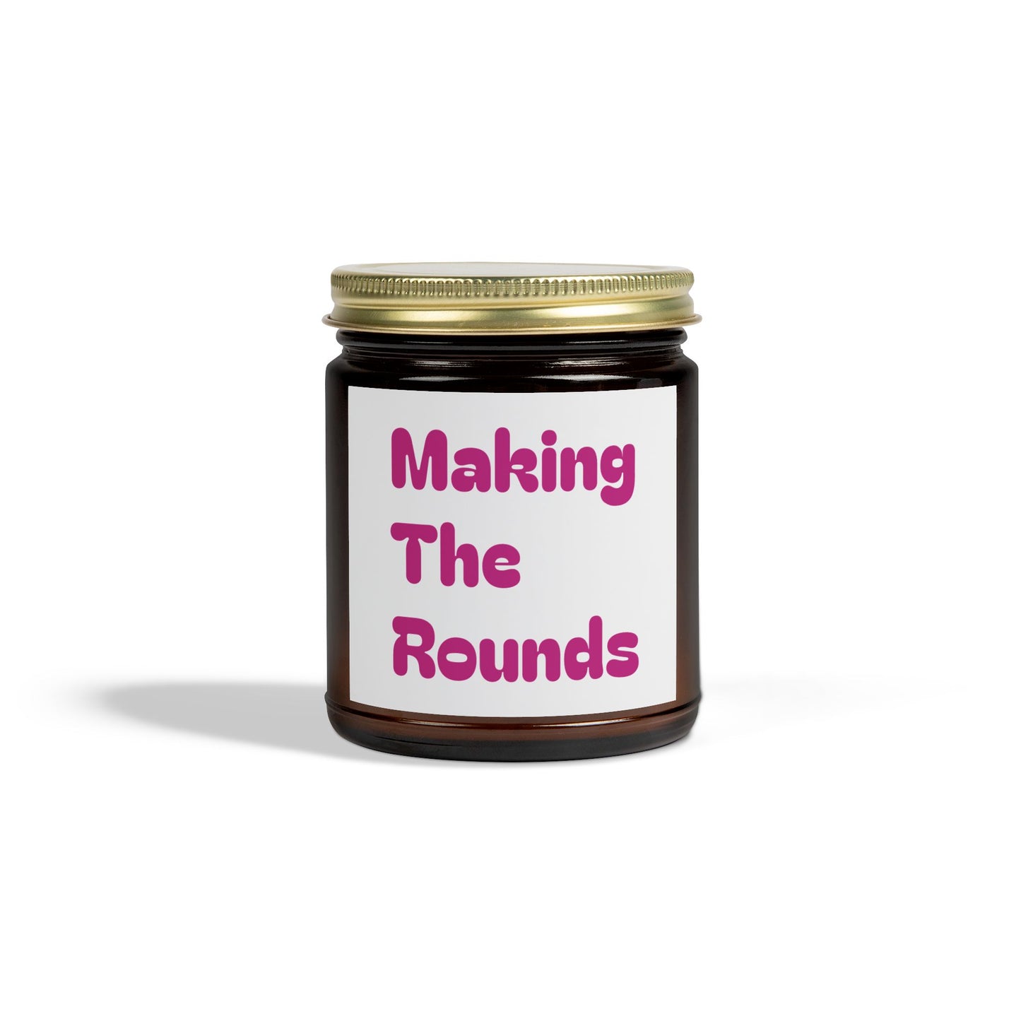 Making The Rounds Pink Scented Candles, Coconut Apricot Wax (4oz, 9oz)