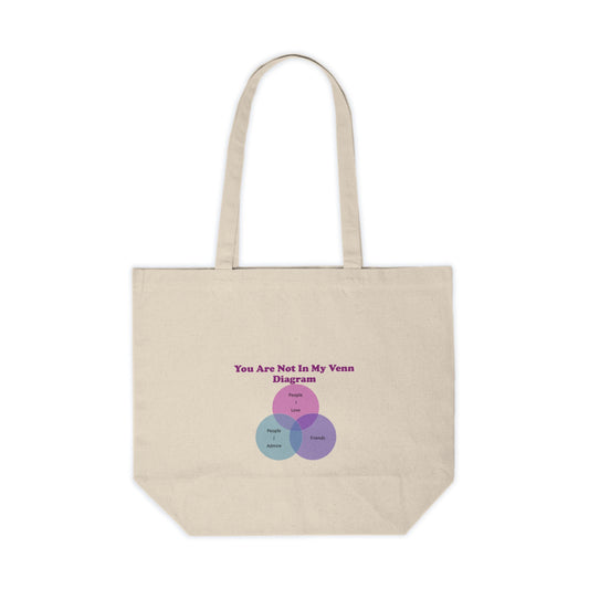 You Are Not In My Venn Diagram [Blue/Purple] Canvas Shopping Tote