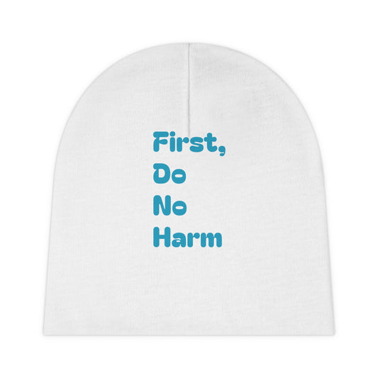 First Do No Harm Blue Beanie (AOP)