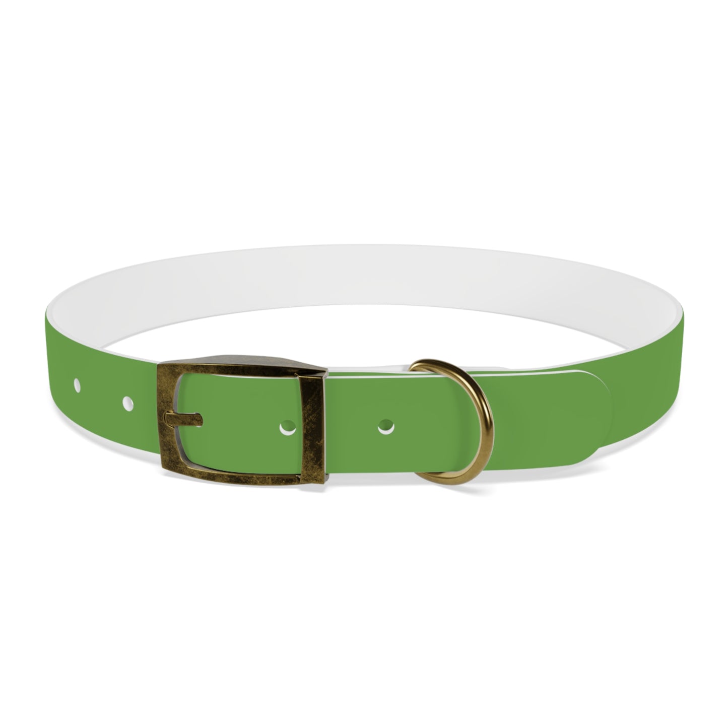 Making The Rounds Green Dog Collar