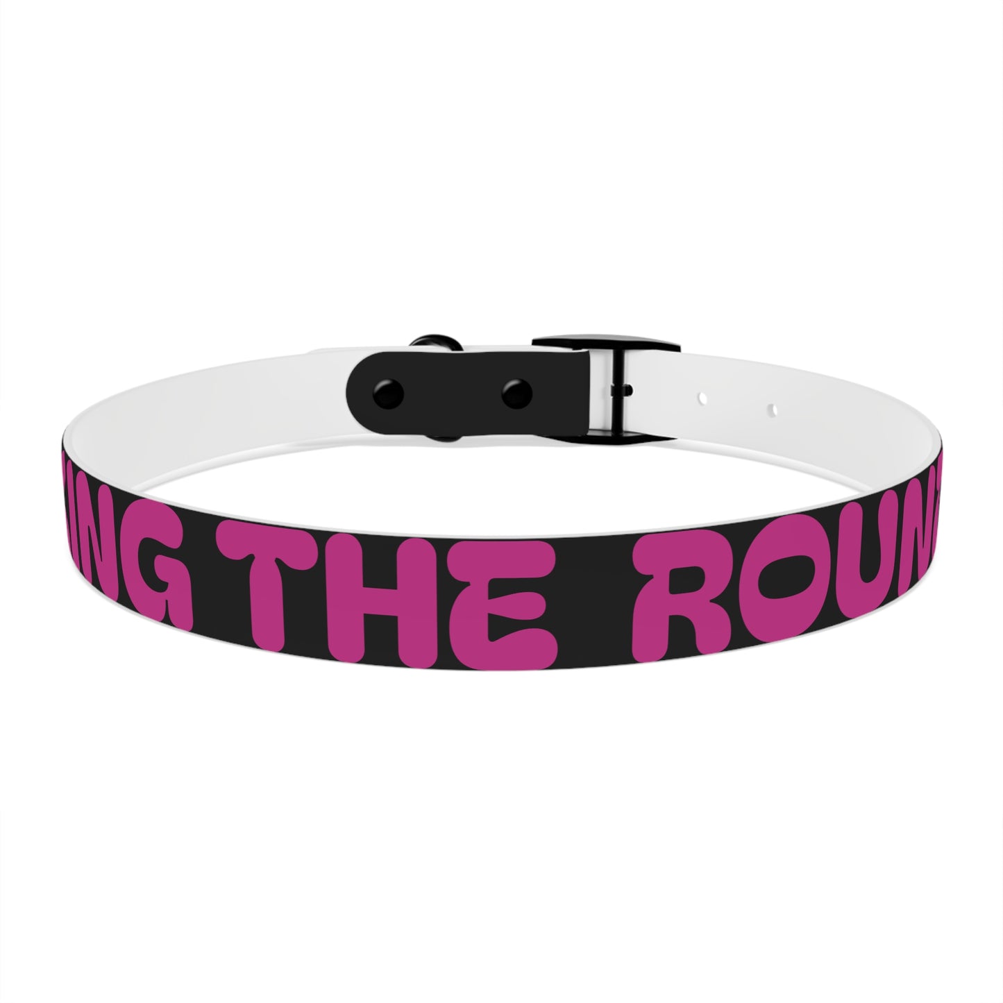 Making The Rounds Black With Pink Dog Collar