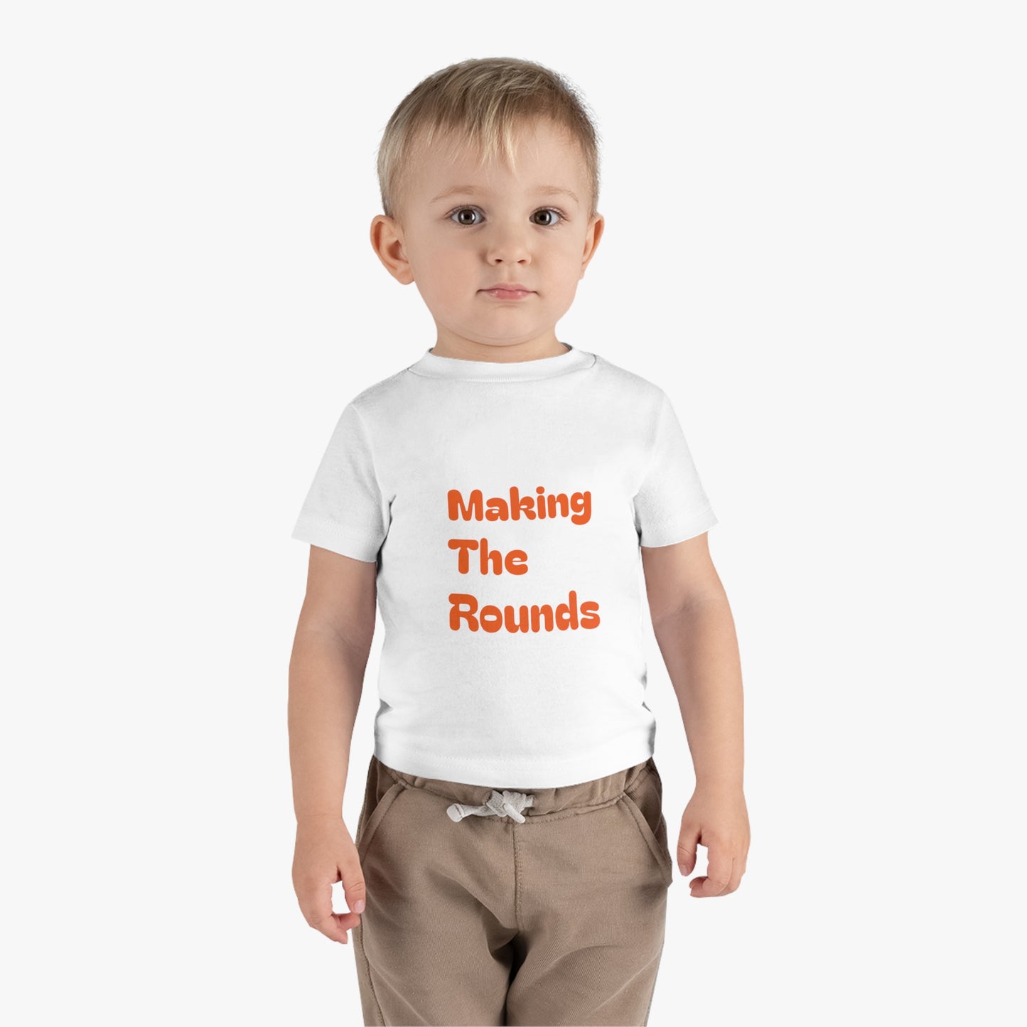 Making The Rounds Orange Infant Cotton Jersey Tee