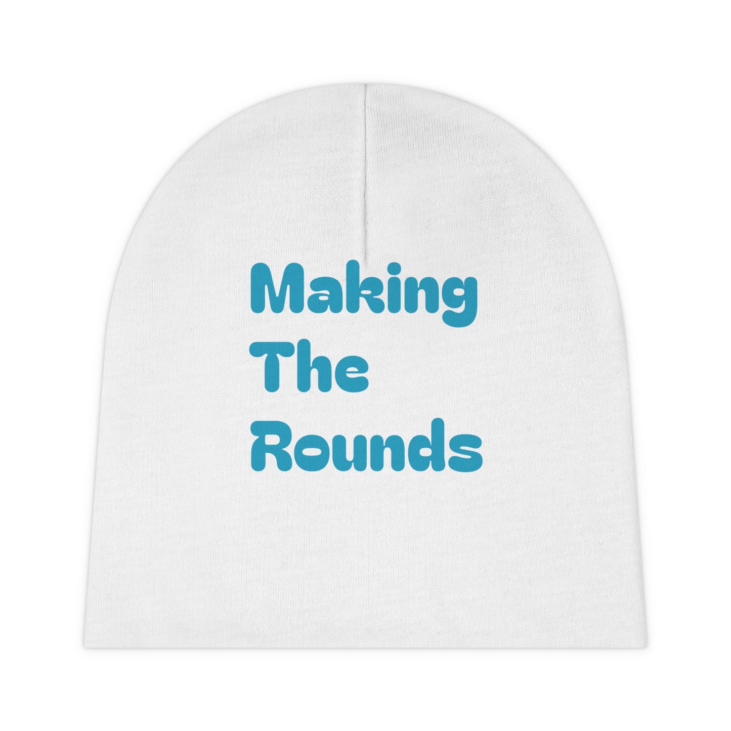 Making The Rounds Blue Baby Beanie (AOP)