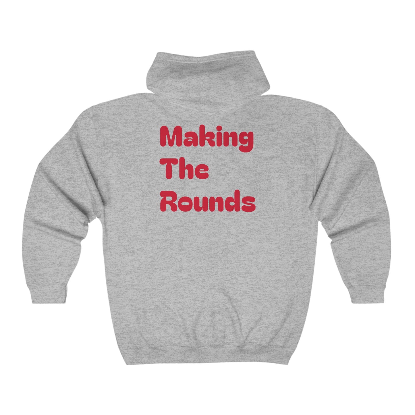 Making The Rounds Red Unisex Heavy Blend™ Full Zip Hooded Sweatshirt