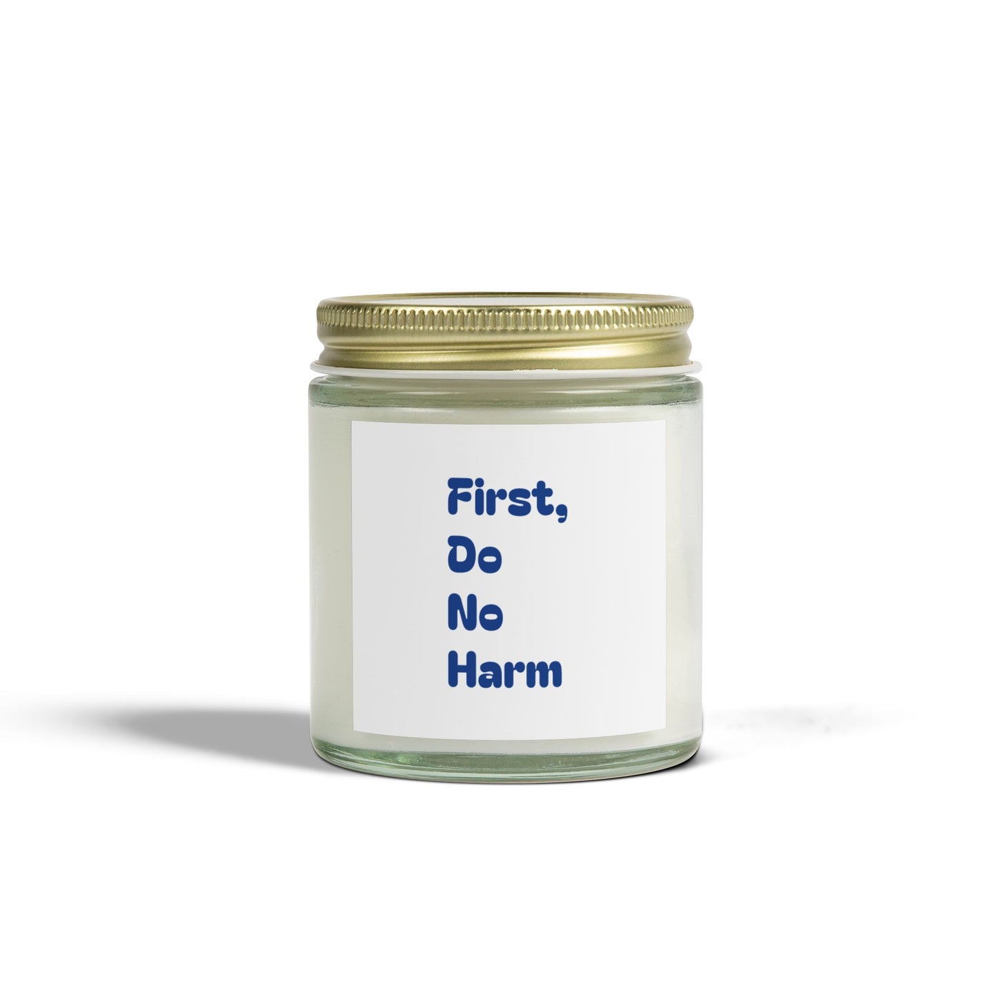 First Do No Harm Dark Blue Scented Candles, Coconut Apricot Wax (4oz, 9oz)