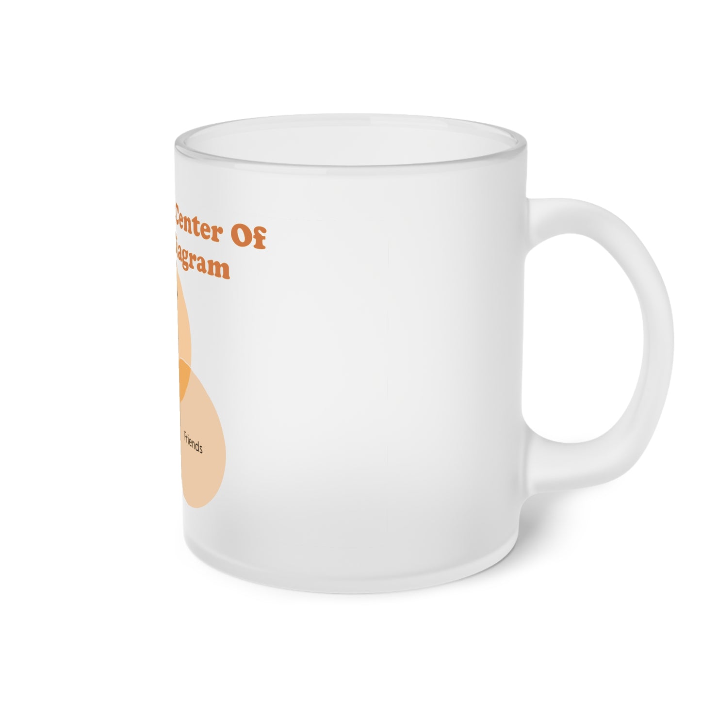 You Are The Center Of My Venn Diagram [Orange] Frosted Glass Mug