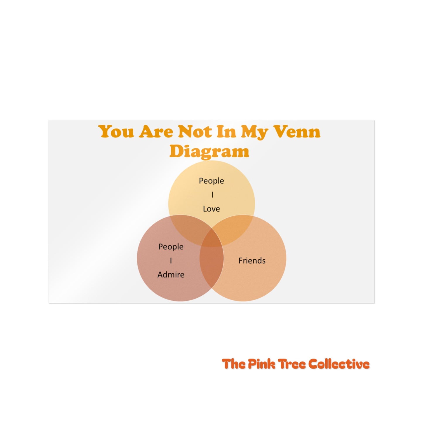 You Are Not In My Venn Diagram [Orange] Die-Cut Stickers, (DTF)