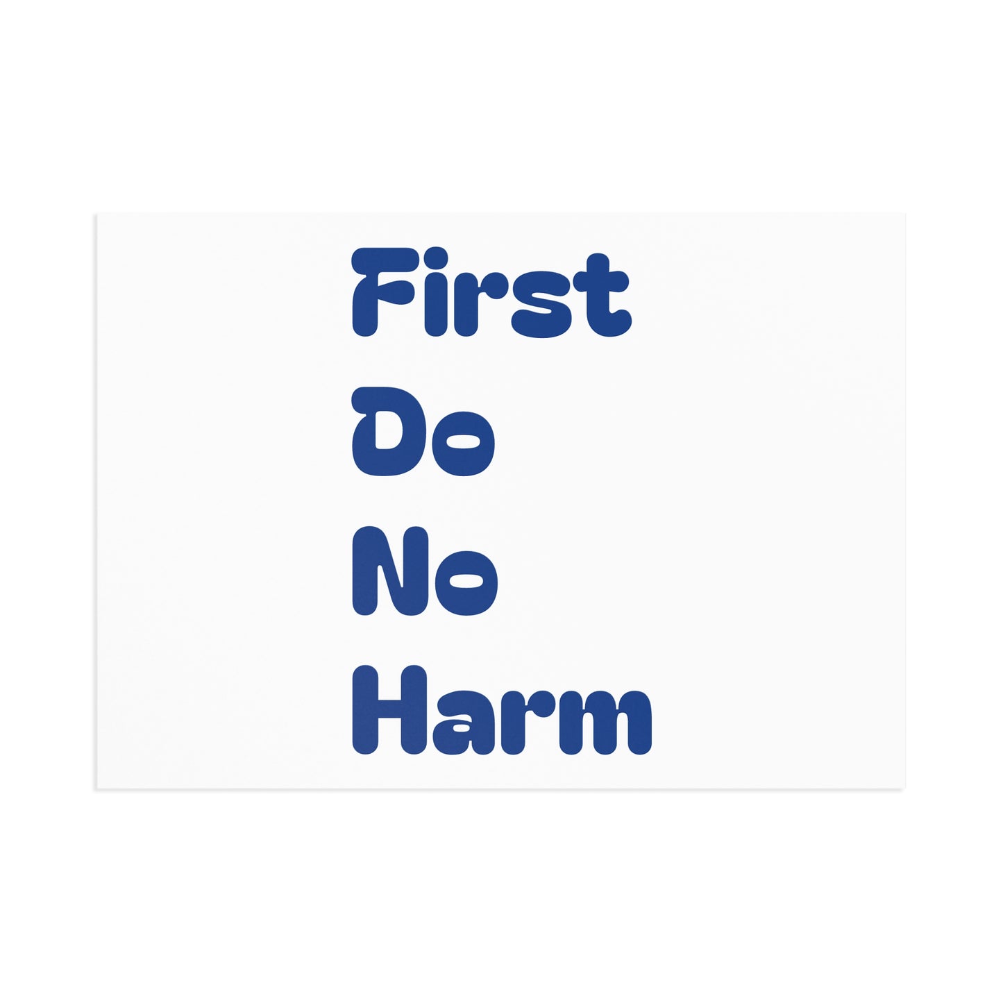 First Do No Harm Dark Blue Fine Art Postcards