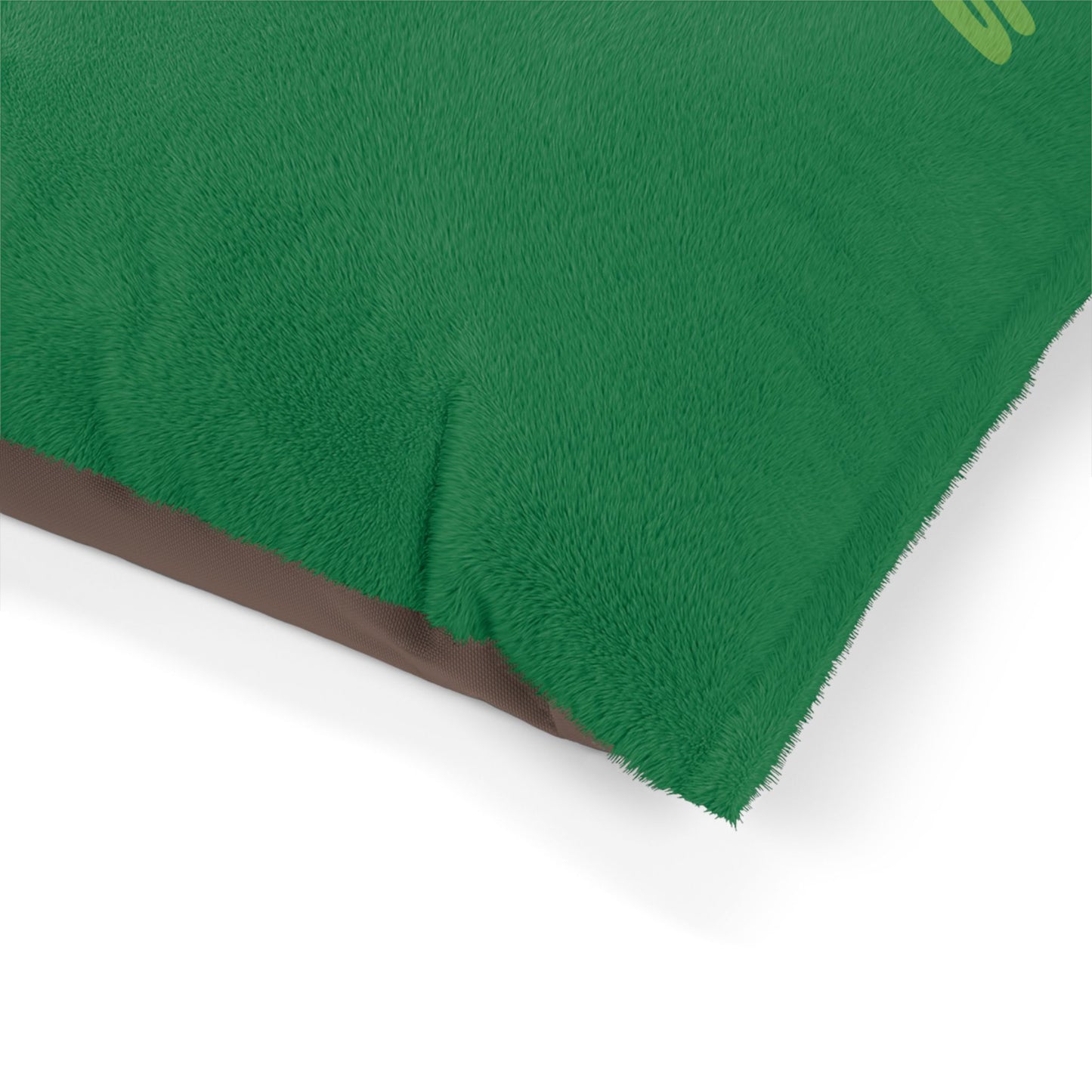 Making The Rounds Dark Green with Light Green Pet Bed