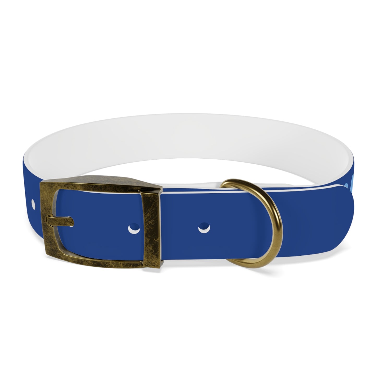 Making The Rounds Light Blue Dog Collar