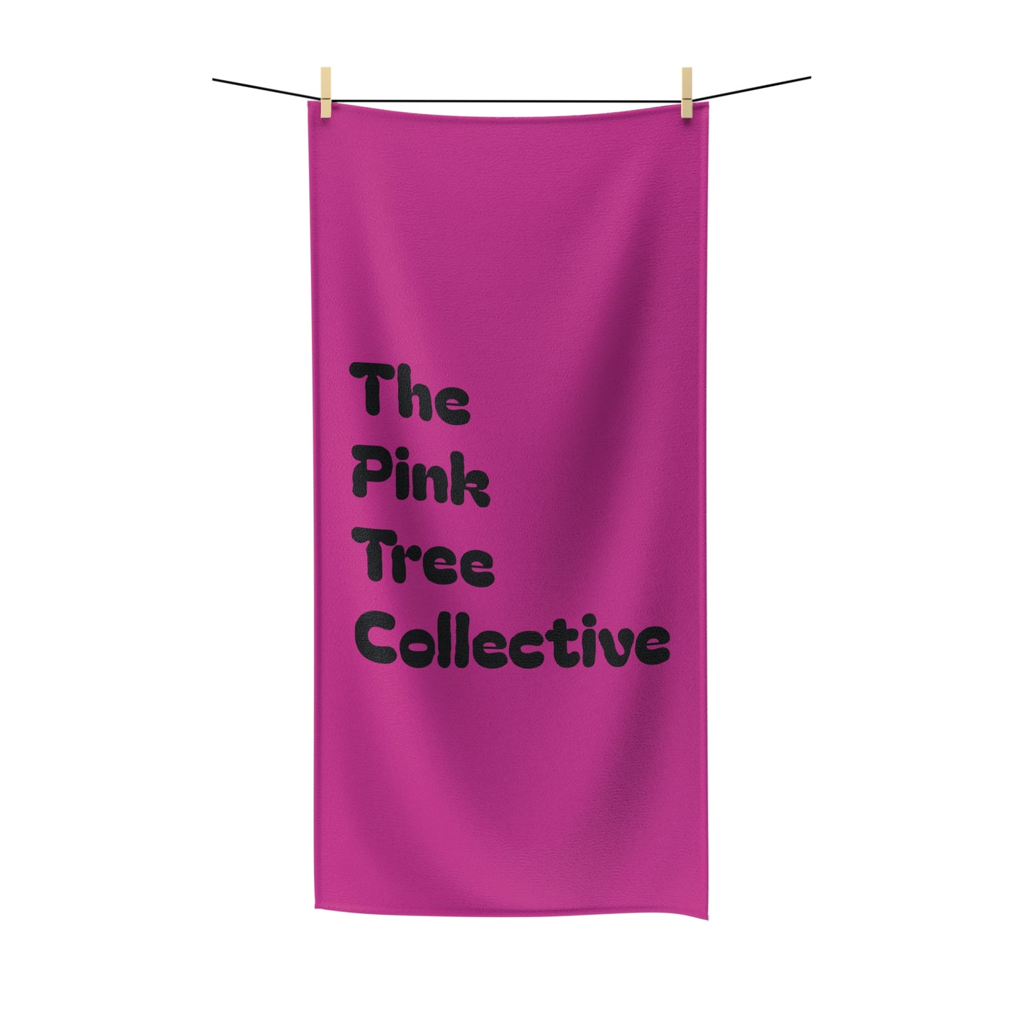 The Pink Tree Collective Pink with Black Polycotton Towel