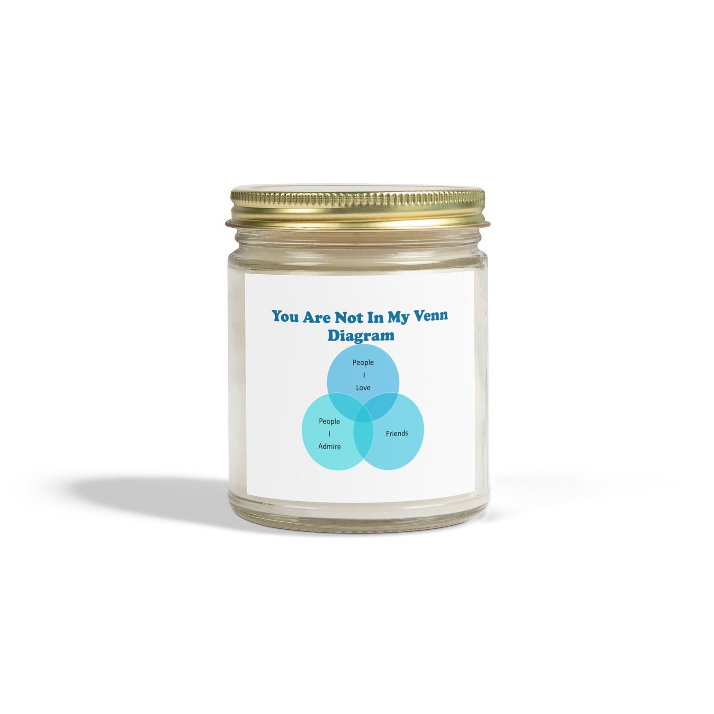 You Are Not In My Venn Diagram Blue Scented Candles, Coconut Apricot Wax (4oz, 9oz)