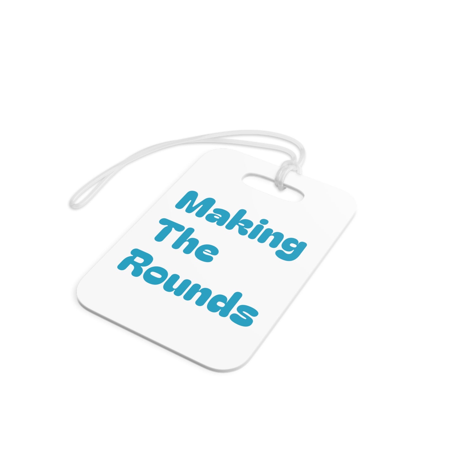 Making The Rounds blue Luggage Tags