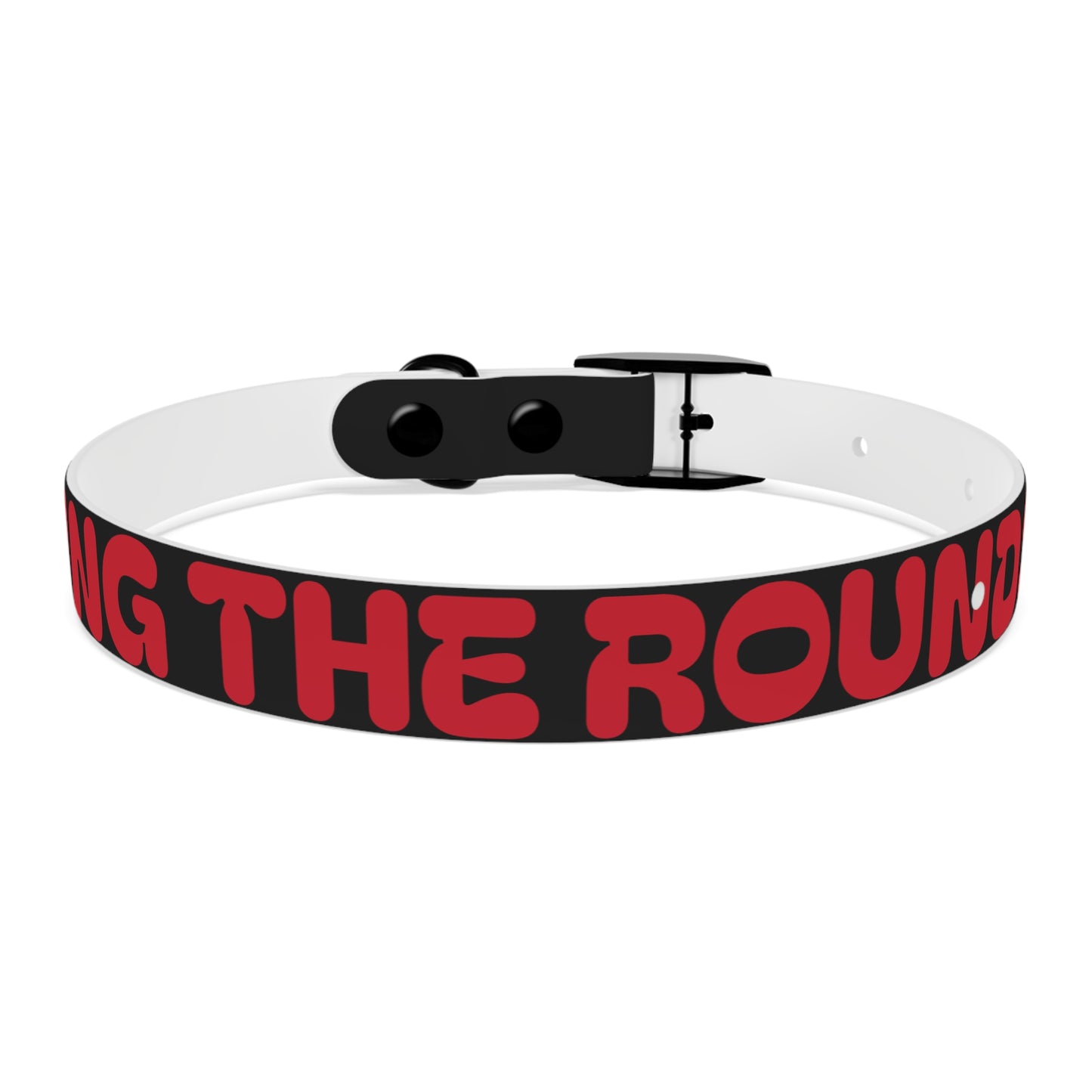 Making The Rounds Black with Red Dog Collar