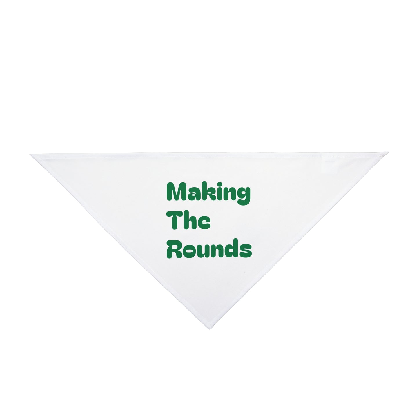 Making The Rounds Green Pet Bandana