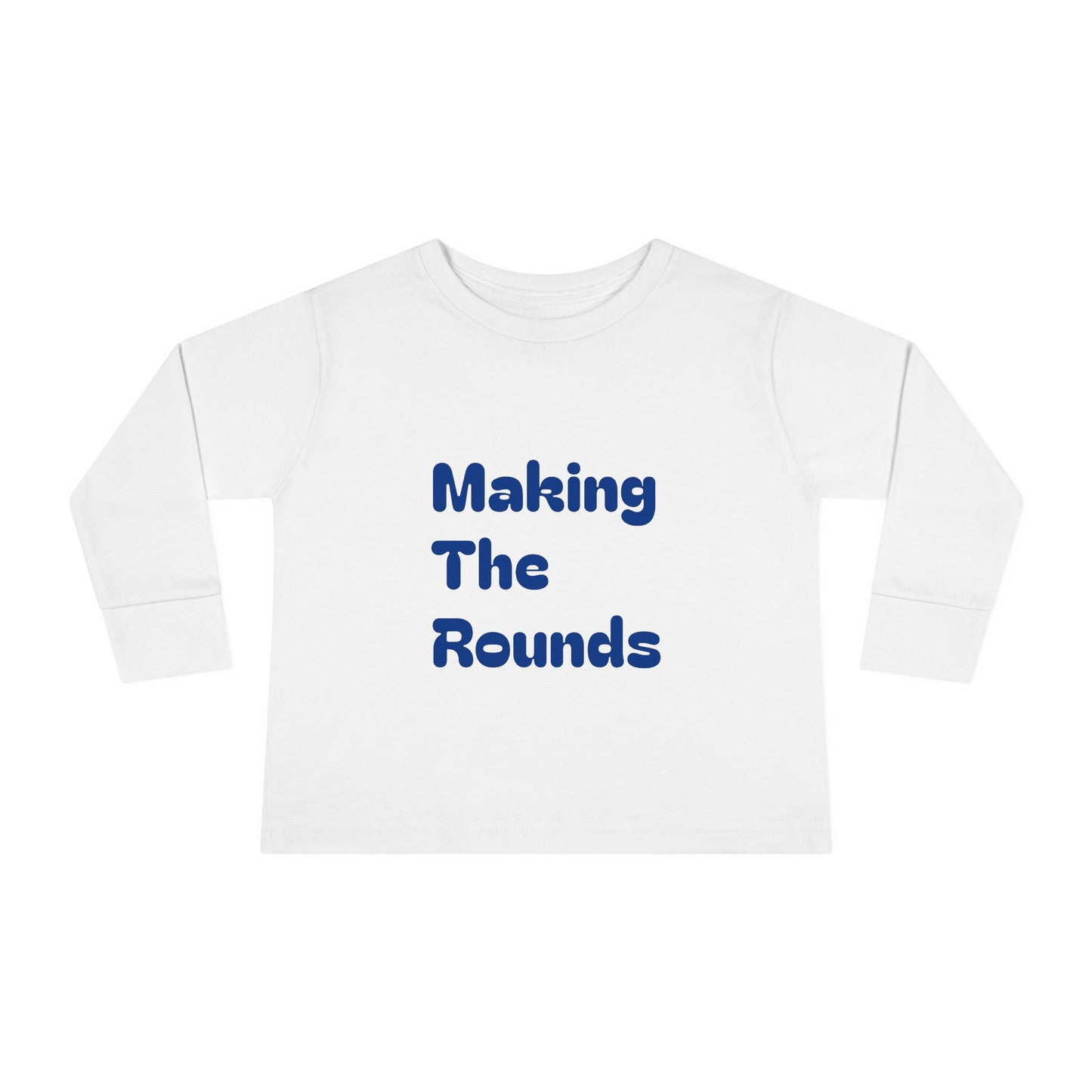 Making The Rounds Dark Blue Toddler Long Sleeve Tee