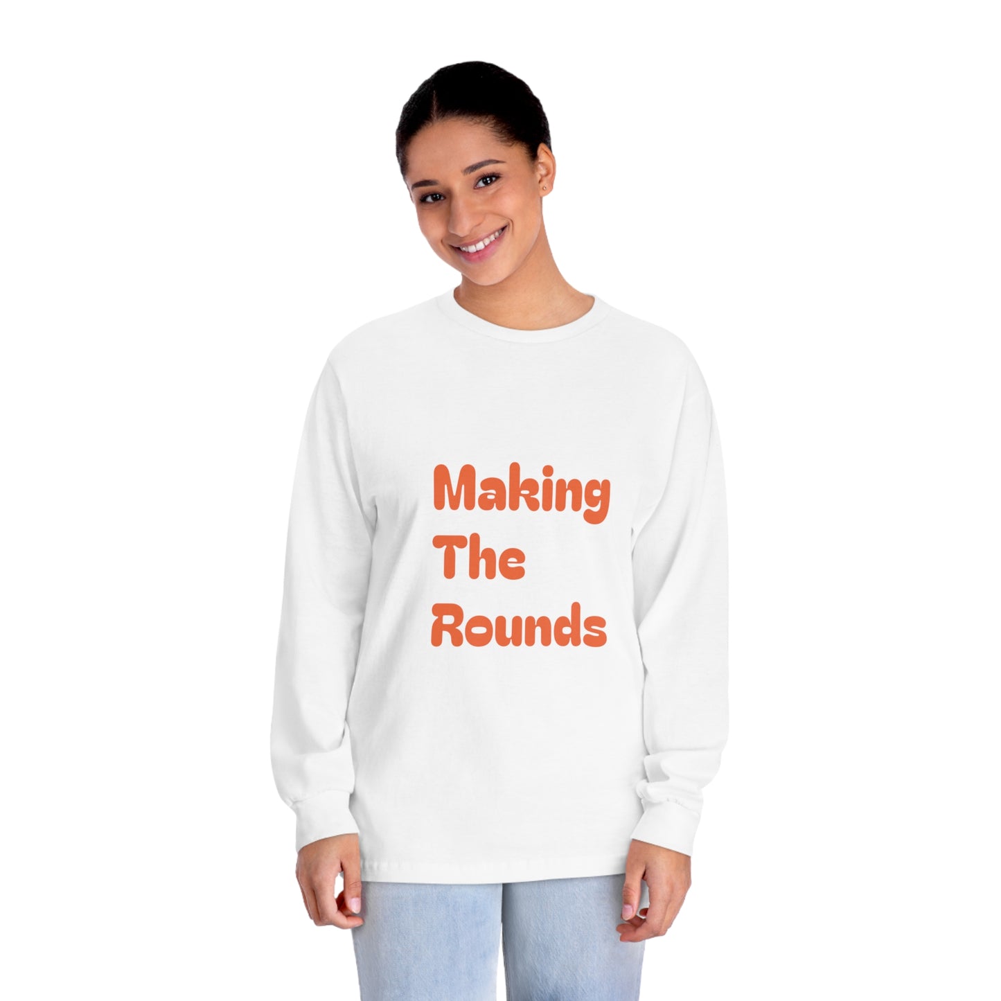 Making The Rounds Orange Unisex Classic Long Sleeve T-Shirt