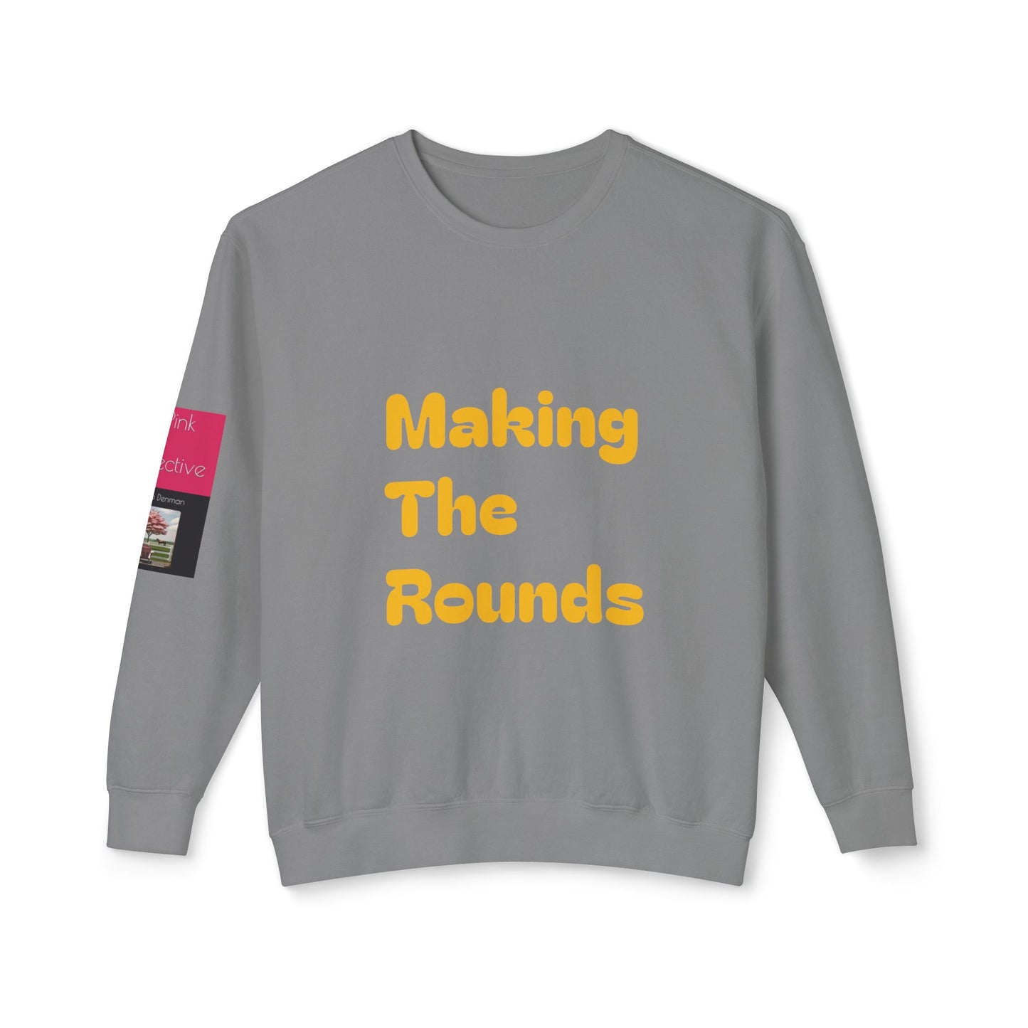 Making The Rounds Yellow Unisex Lightweight Crewneck Sweatshirt