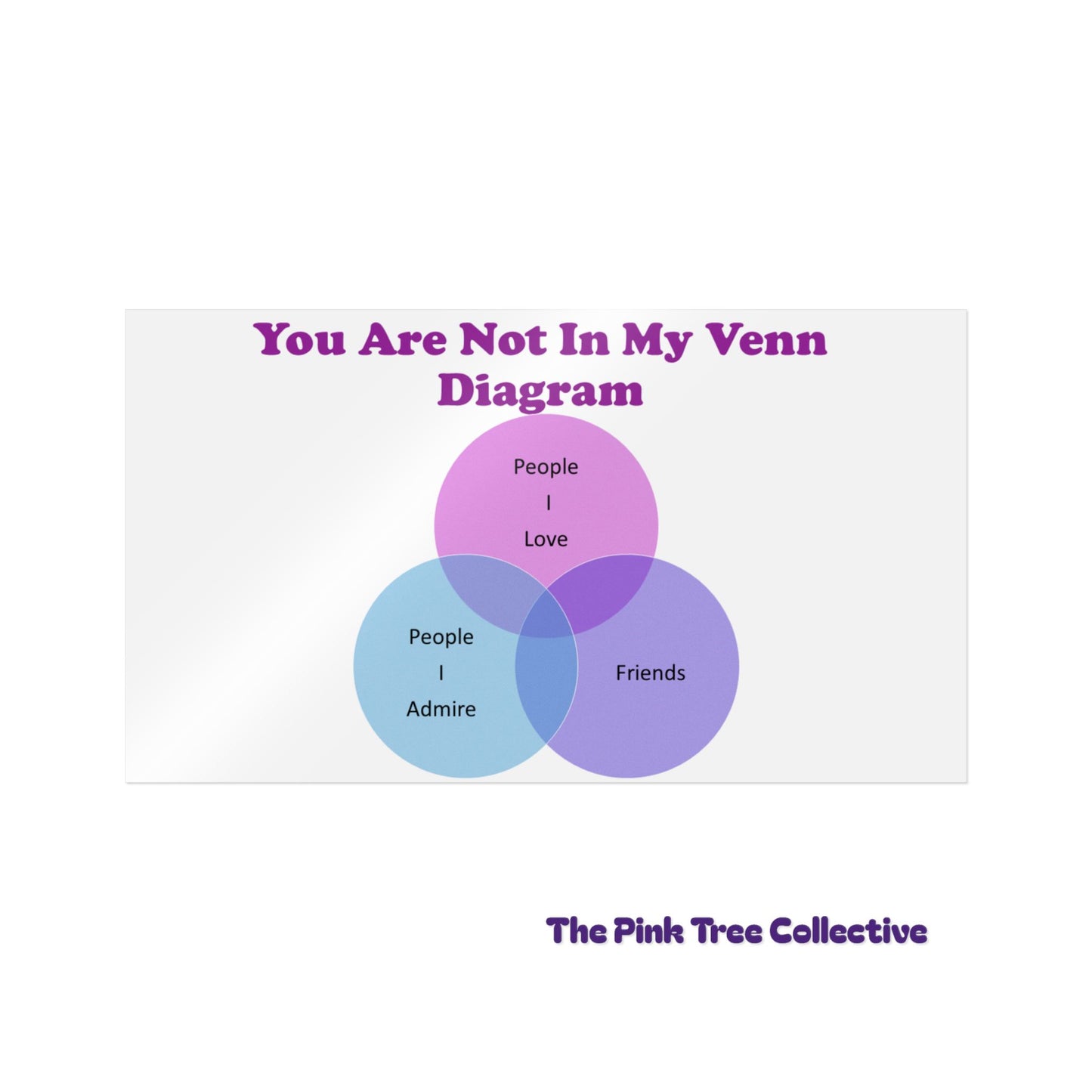 You Are Not In My Venn Diagram [Purple] Die-Cut Stickers, (DTF)