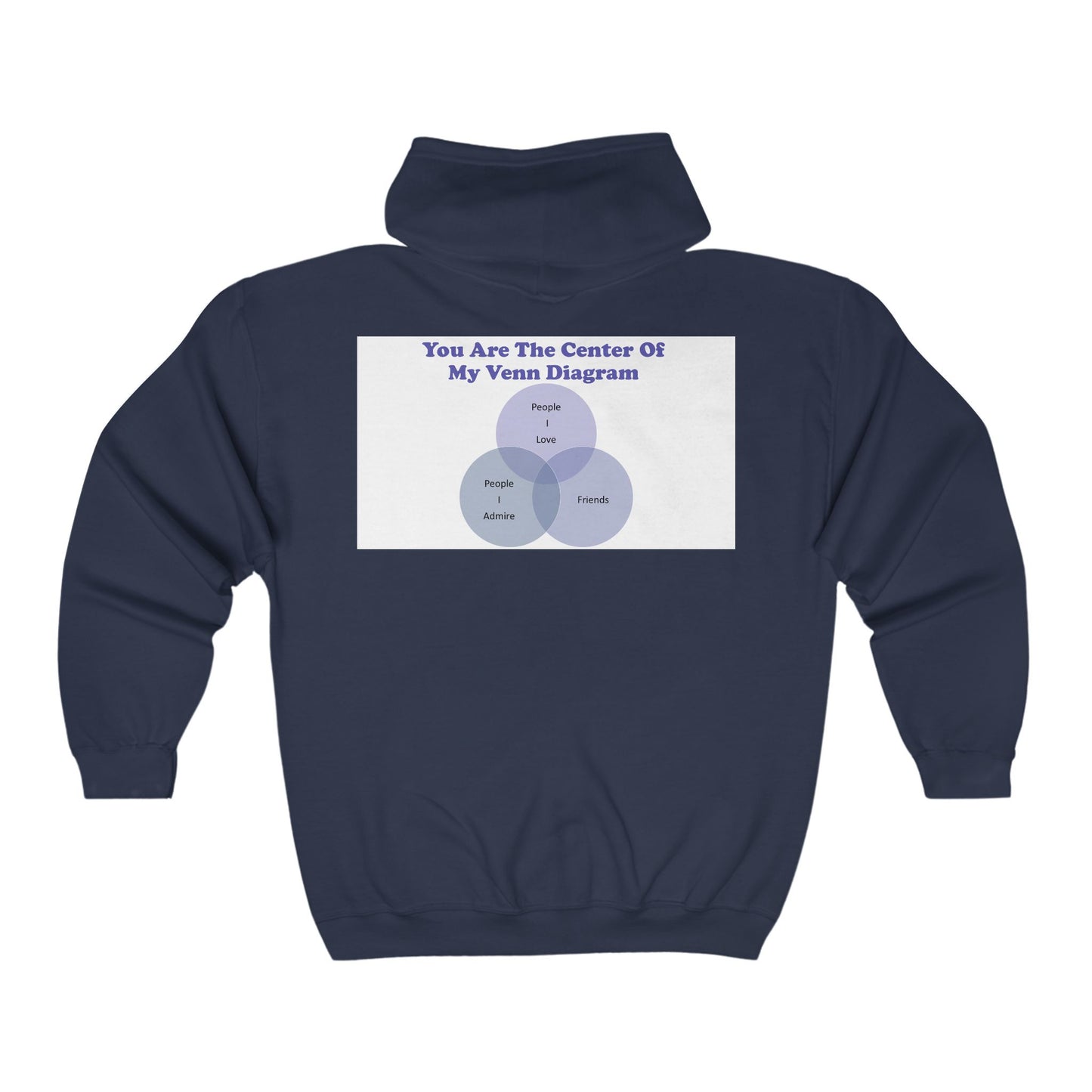 You Are The Center Of My Venn Diagram Purple Unisex Heavy Blend™ Full Zip Hooded Sweatshirt