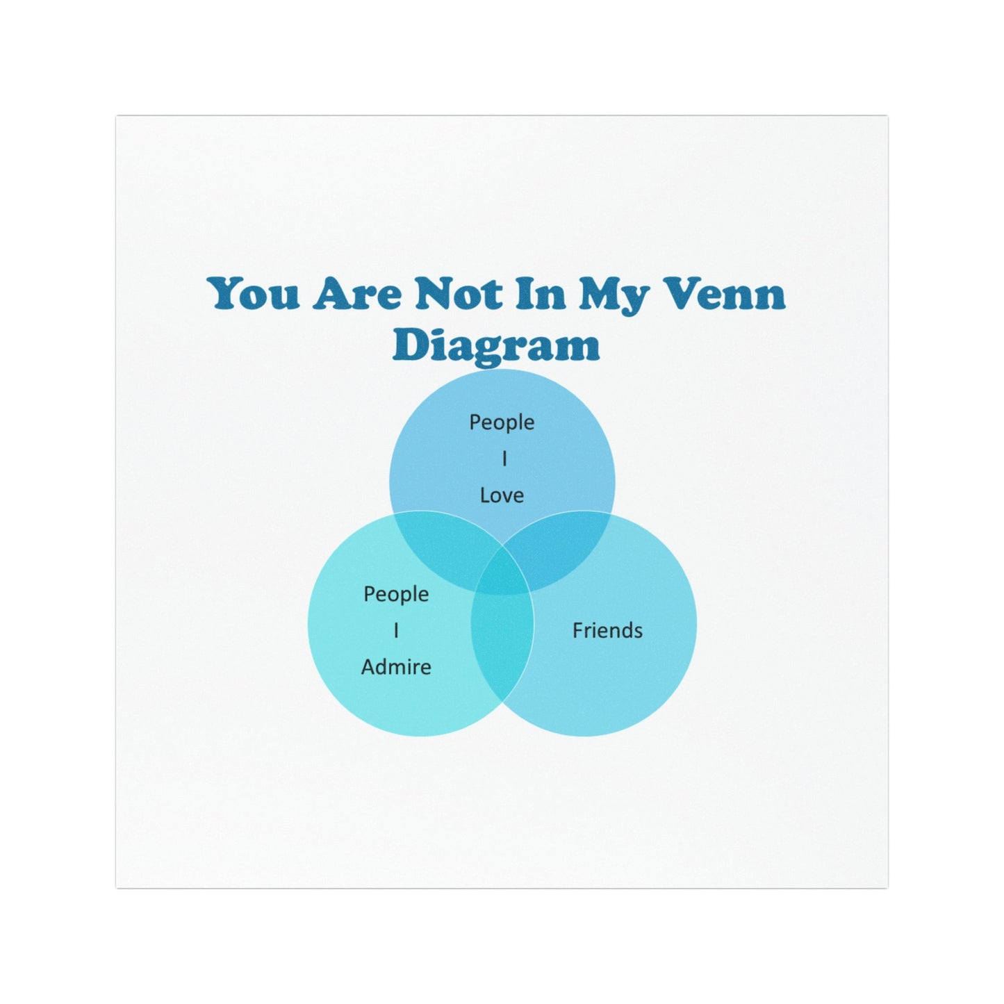 You Are Not In My Venn Diagram Blue Car Magnets