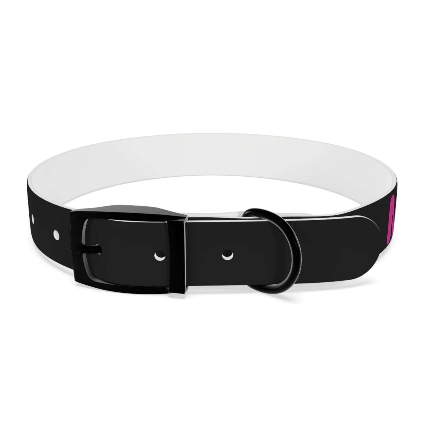 Making The Rounds Black With Pink Dog Collar