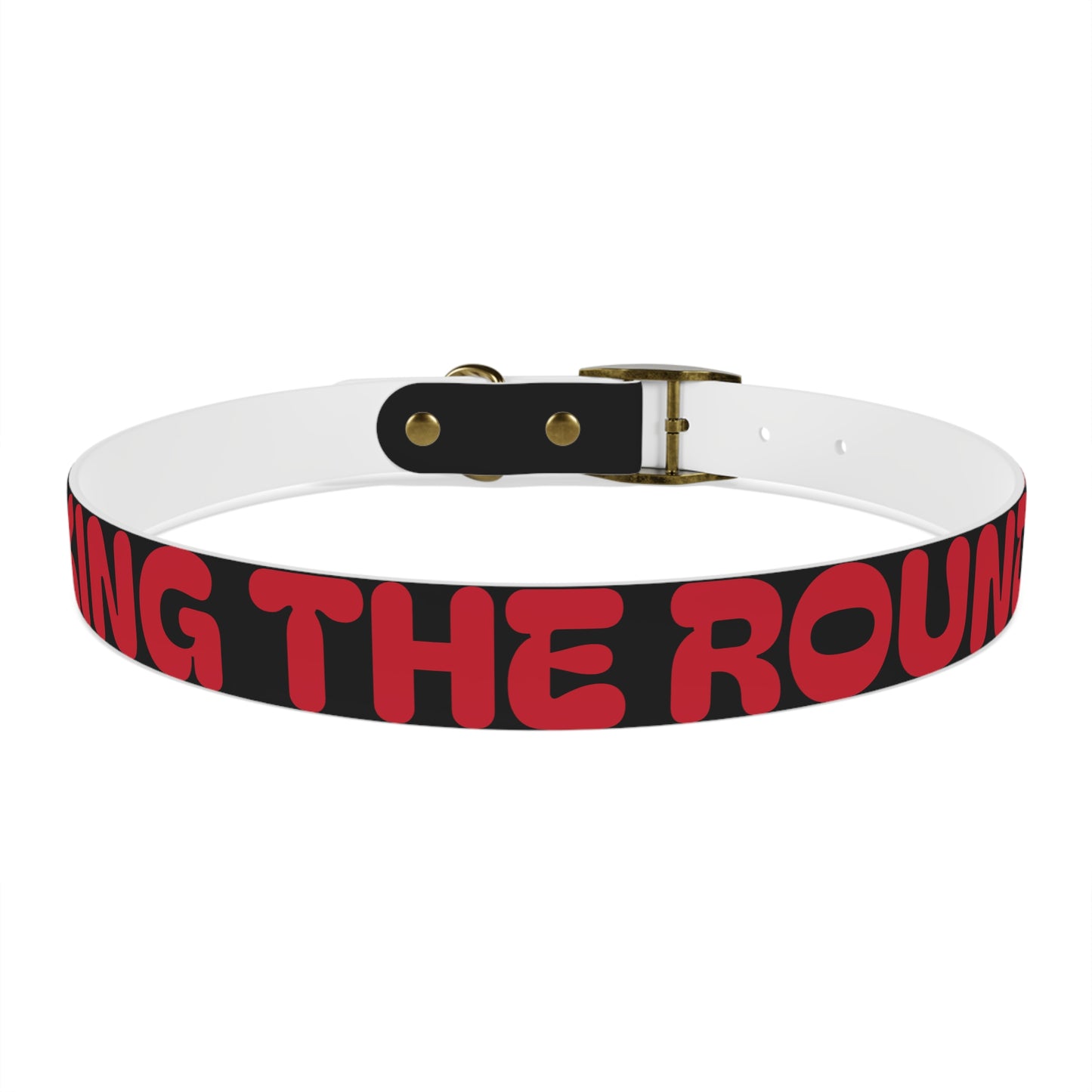 Making The Rounds Black with Red Dog Collar