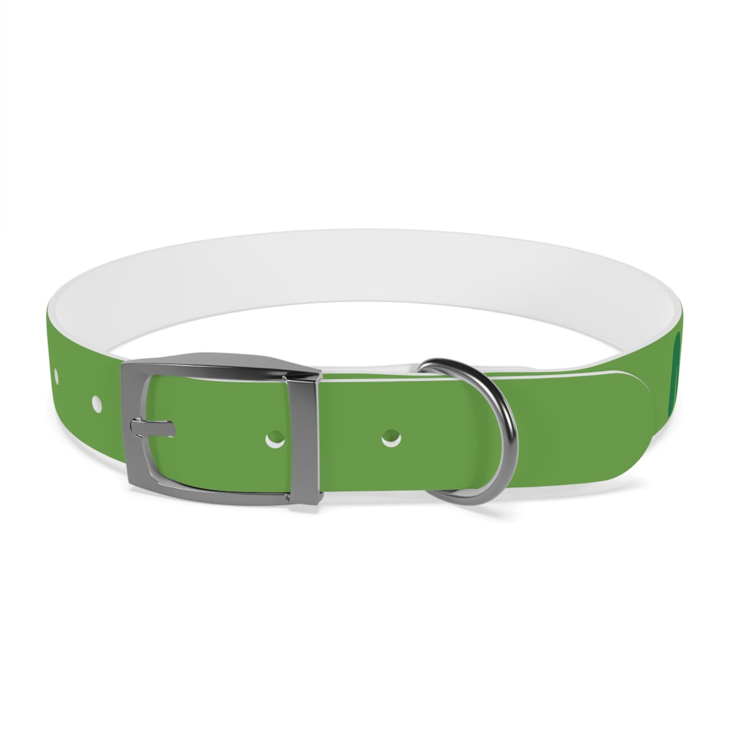 Making The Rounds Green Dog Collar