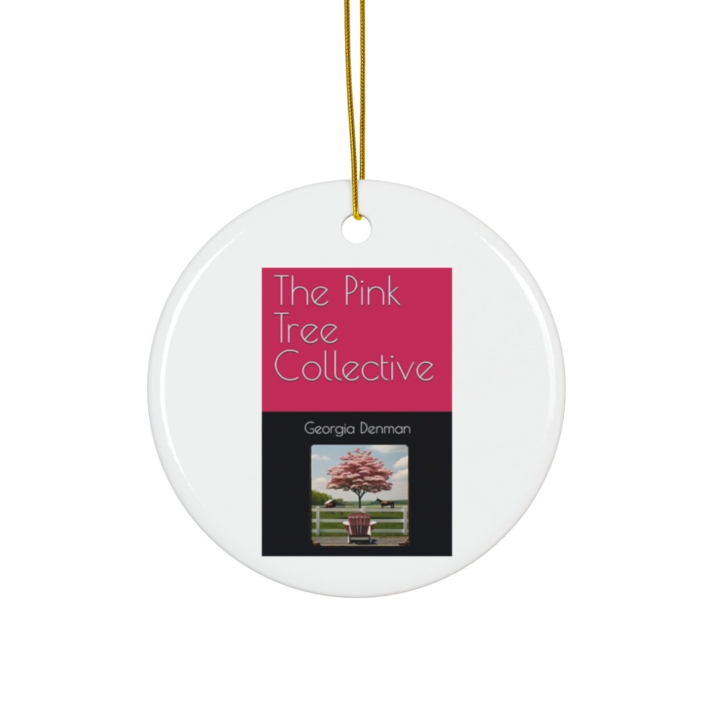 The Pink Tree Collective Cover Ceramic Ornaments, 2-Side Print, (1pc, 3pcs, 5pcs, 10pcs)