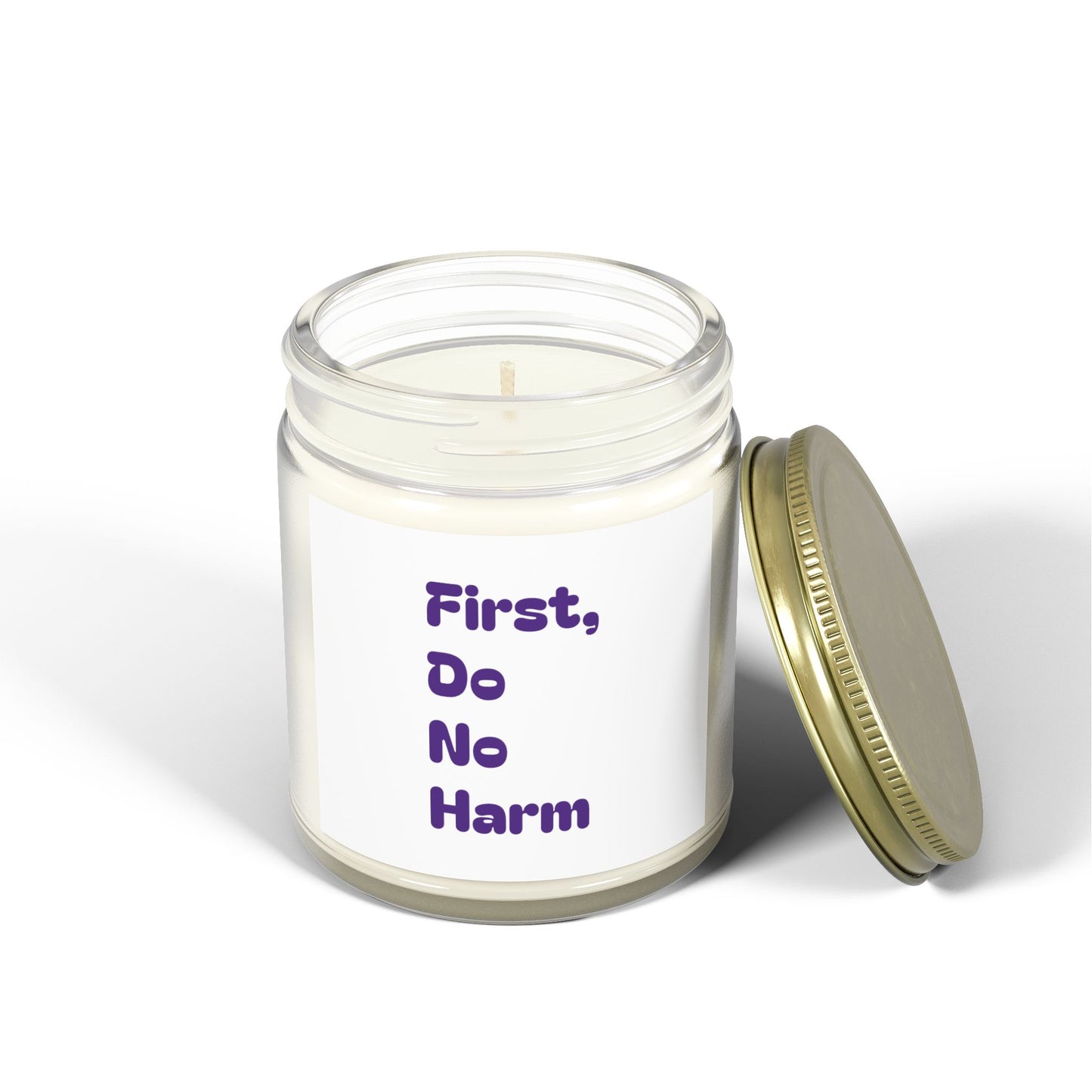 First Do No Harm Purple Scented Candles, Coconut Apricot Wax (4oz, 9oz)