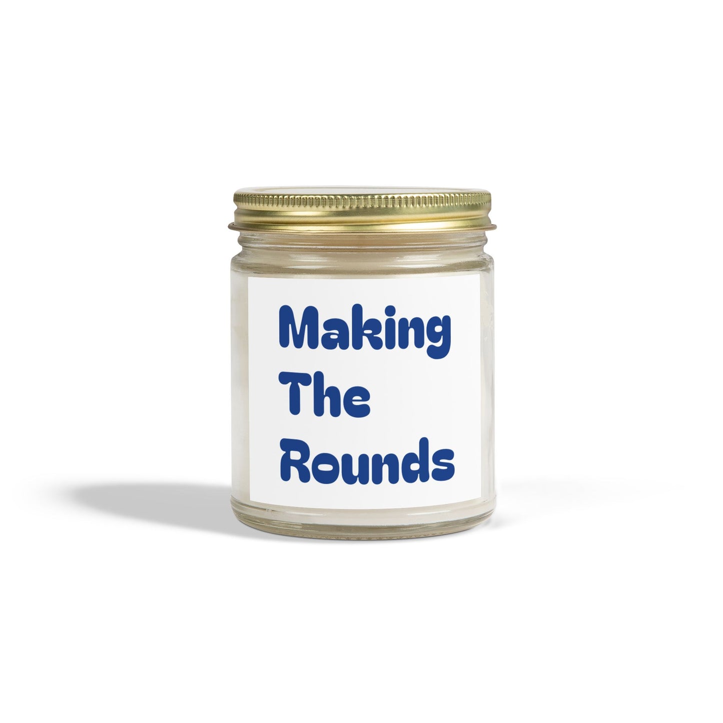 Making The Rounds Dark Blue Scented Candles, Coconut Apricot Wax (4oz, 9oz)