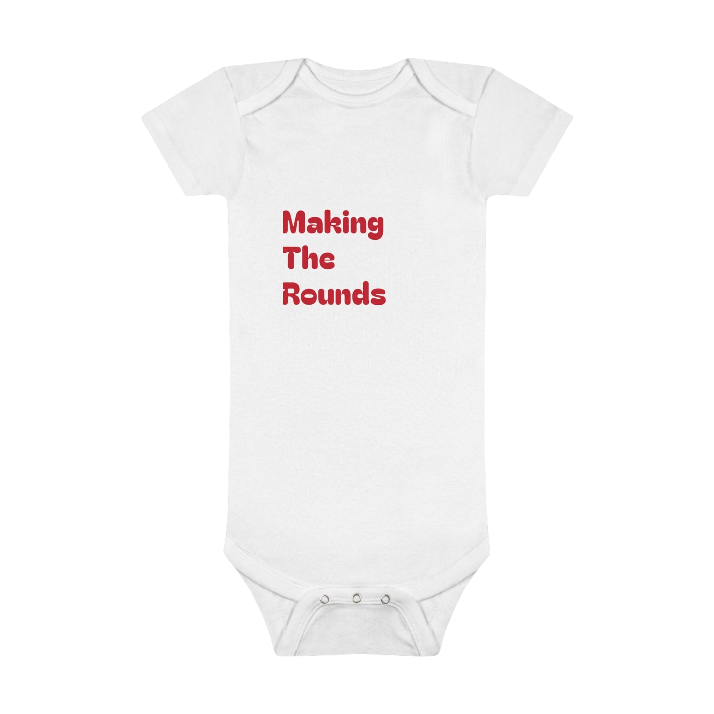 Making The Rounds Red Baby Short Sleeve Onesie®