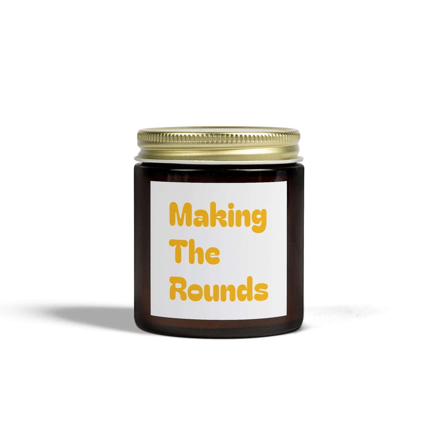 Making The Rounds Yellow Scented Candles, Coconut Apricot Wax (4oz, 9oz)