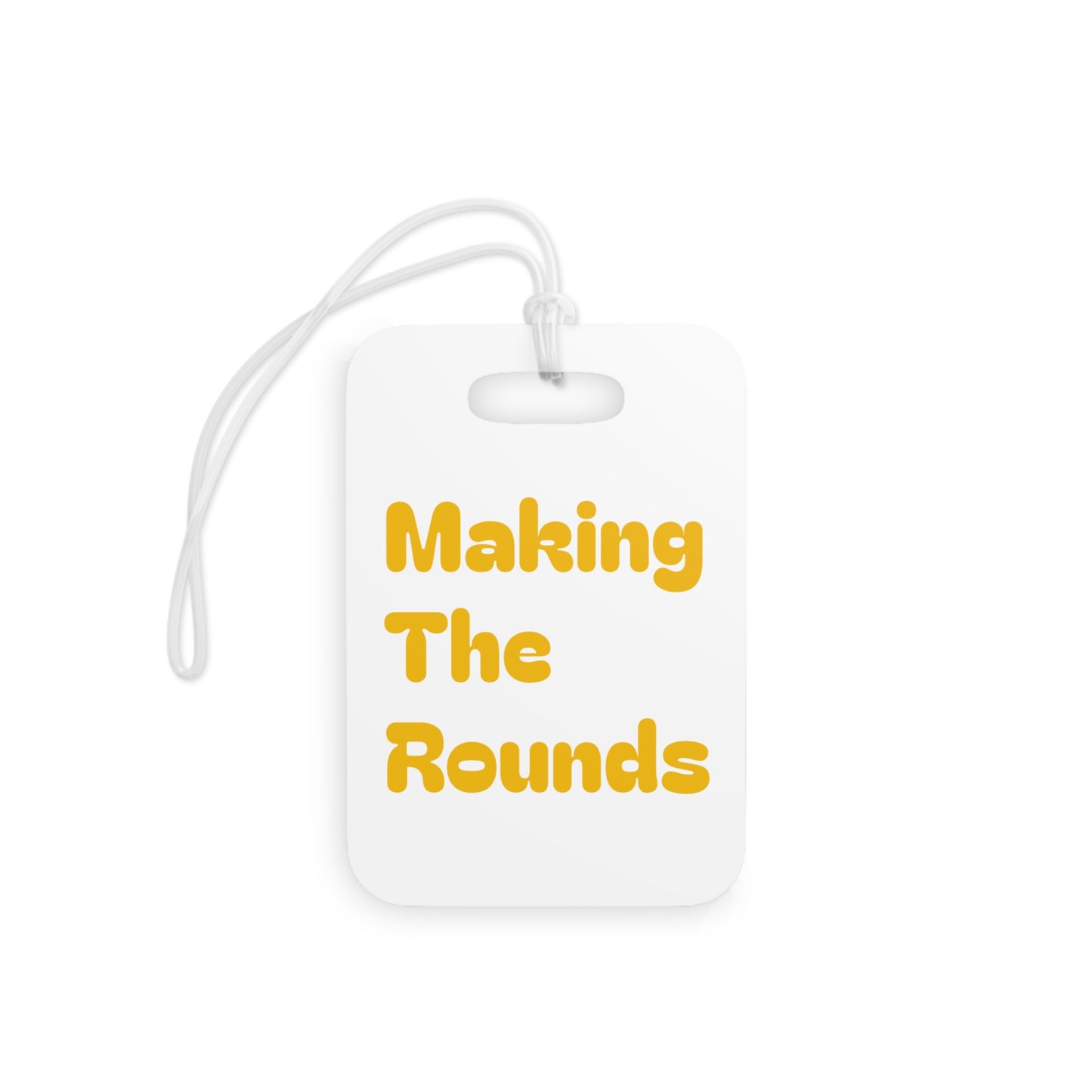 Making The Rounds Yellow Luggage Tags
