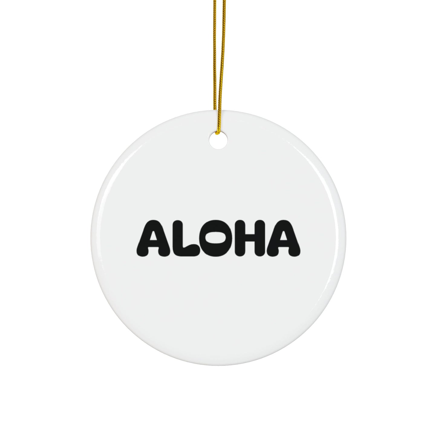Aloha Black Decorative Ceramic Ornaments, Double-Sided (1pc, 3pcs, 5pcs, 10pcs)