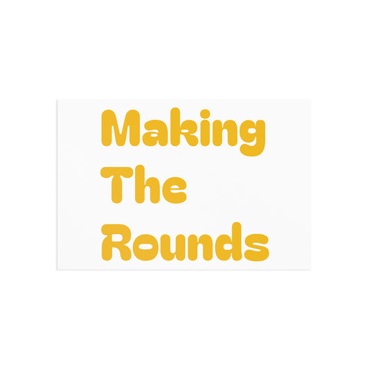 Making The Rounds Yellow Fine Art Postcards